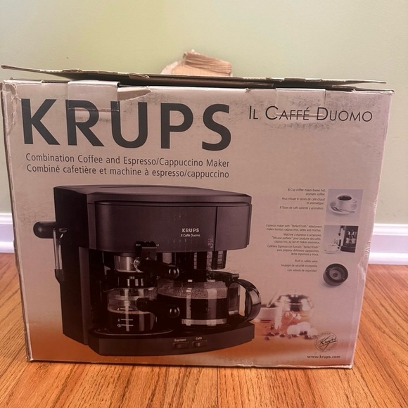 Krups IL Caffe Duomo Type 985 Black Espresso Machine Coffee Maker NEW - Picture 1 of 2